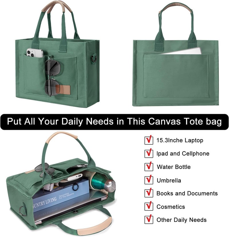 GASSDA Tote Bags for Women Canvas Tote Purse Crossbody with Pockets Top Handle Shoulder Satchel Bag for Women - Image 5